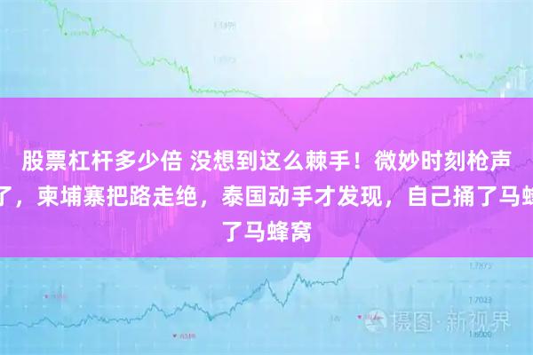 股票杠杆多少倍 没想到这么棘手！微妙时刻枪声响了，柬埔寨把路走绝，泰国动手才发现，自己捅了马蜂窝